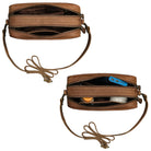 Schultertasche klein braun Leder Damen