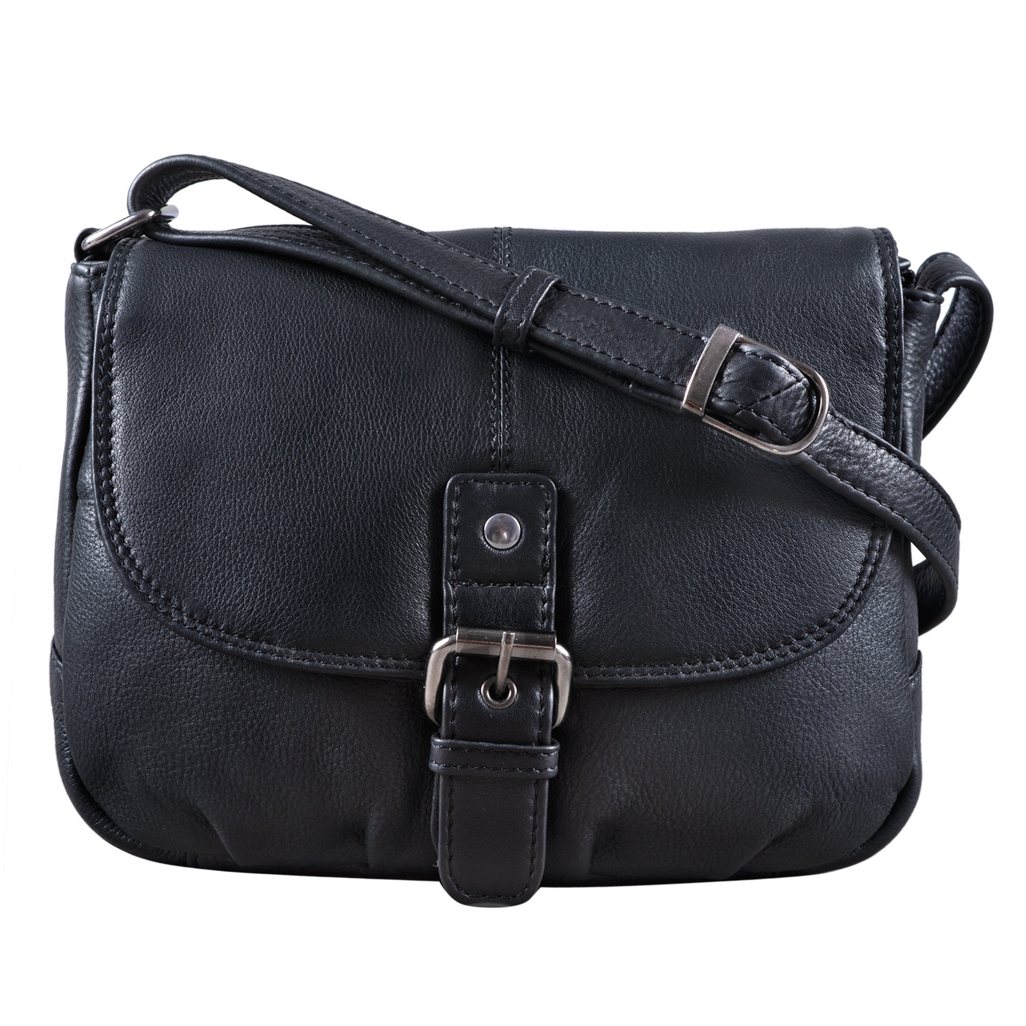 Handtasche Leder Schwarz Klein 