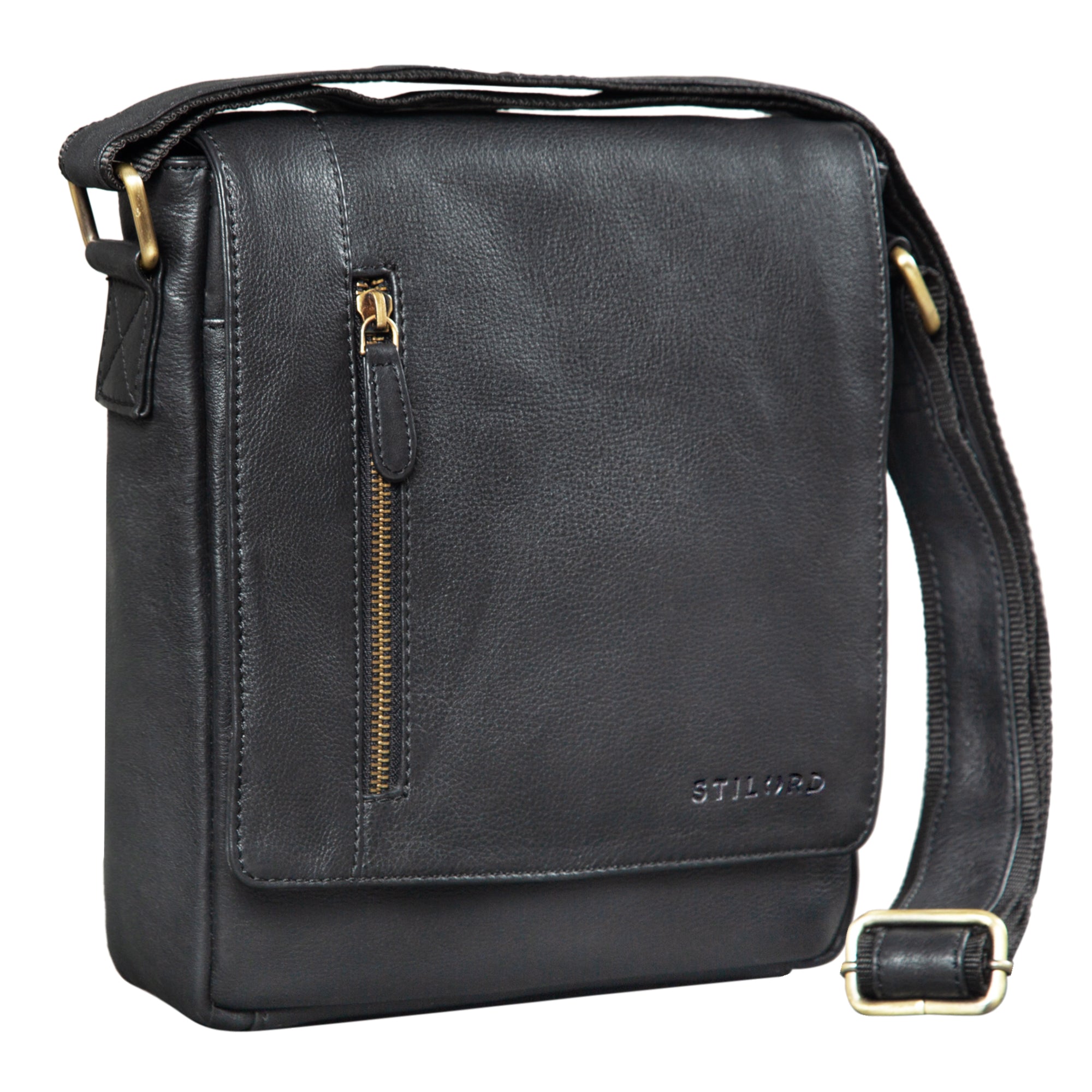 Herrentasche Leder schwarz
