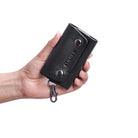 Leder Schlüssel Etui Schwarz