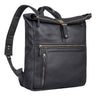 "Leya" Ladies Roll-Top Backpack Leather Waterproof, Laptop Compartment 15.6 | 16 | 17 inch