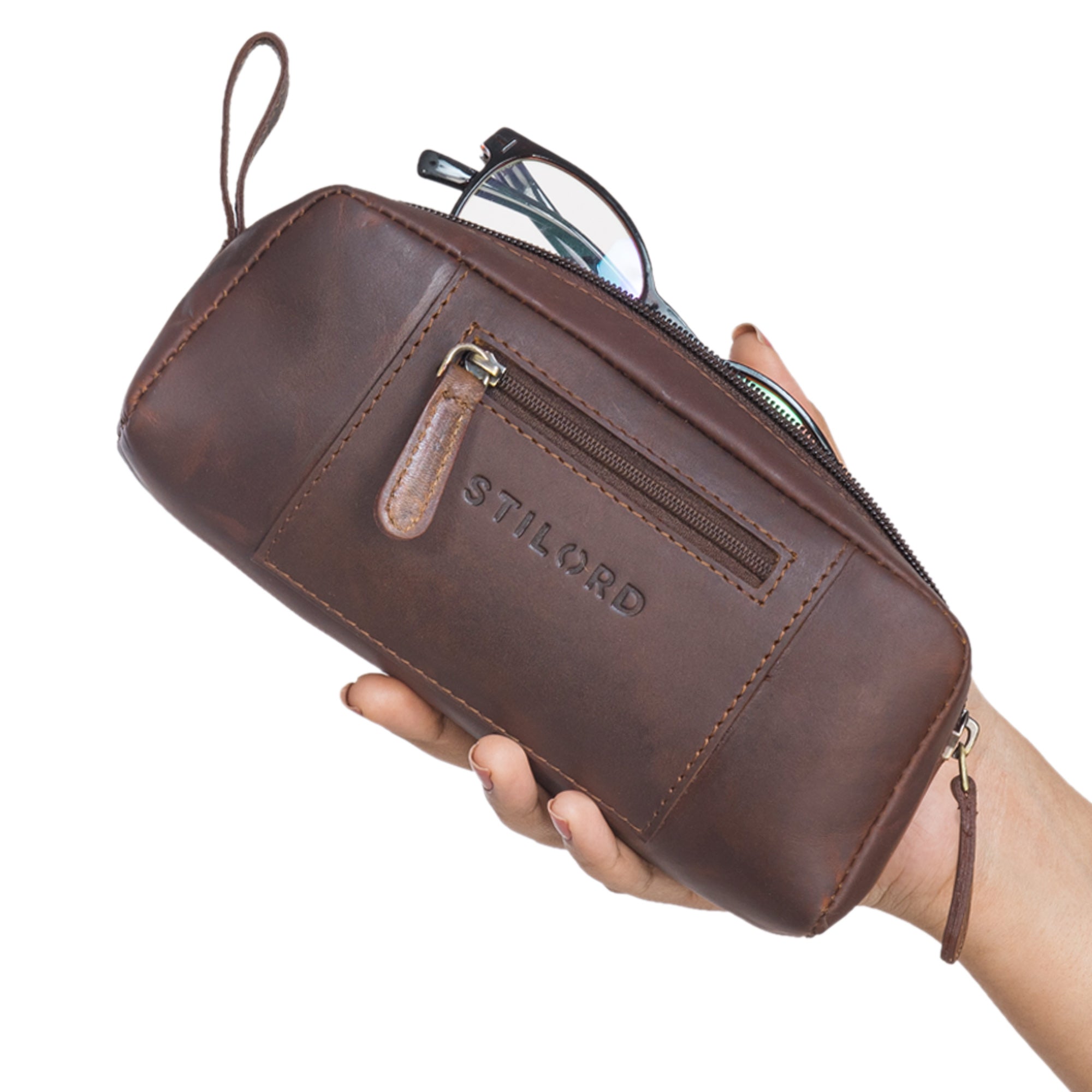 Sonnenbrillenetui Leder Vintage