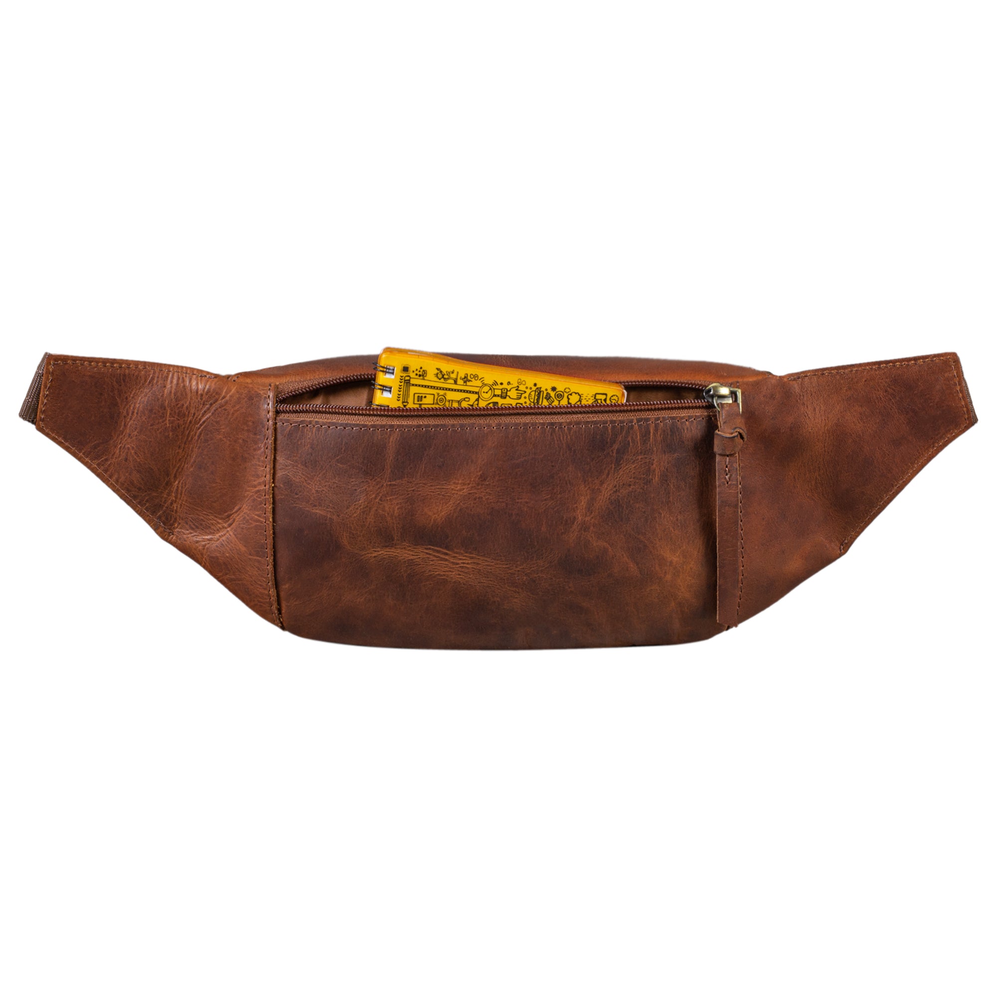 Lederbauchtasche braun