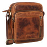 "Trae" Small Leather Messenger Bag Mens