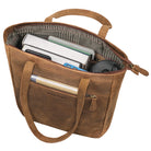 Leder Shopper braun mit großem Hauptfach