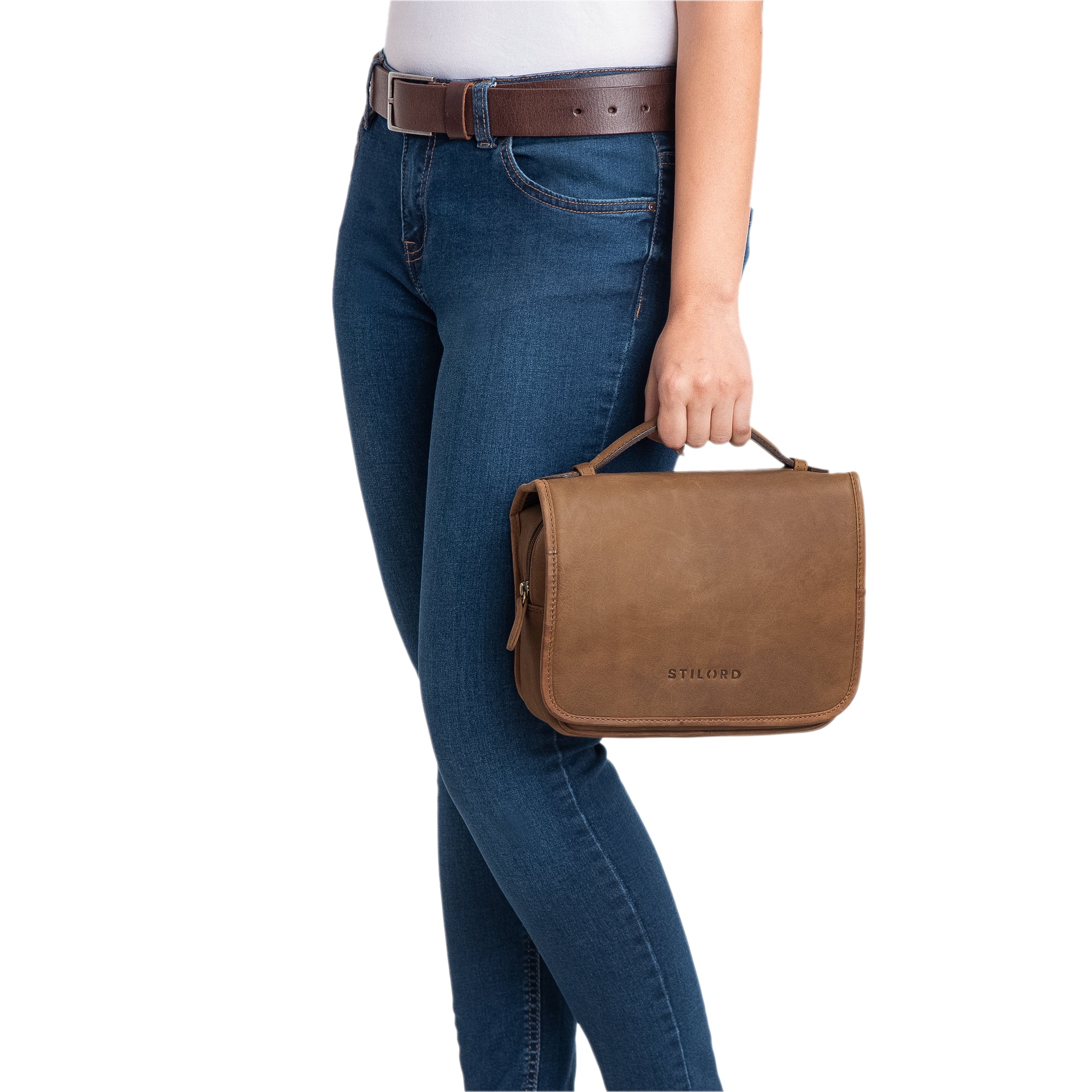 Travel Organizer Leder braun Damen Herren