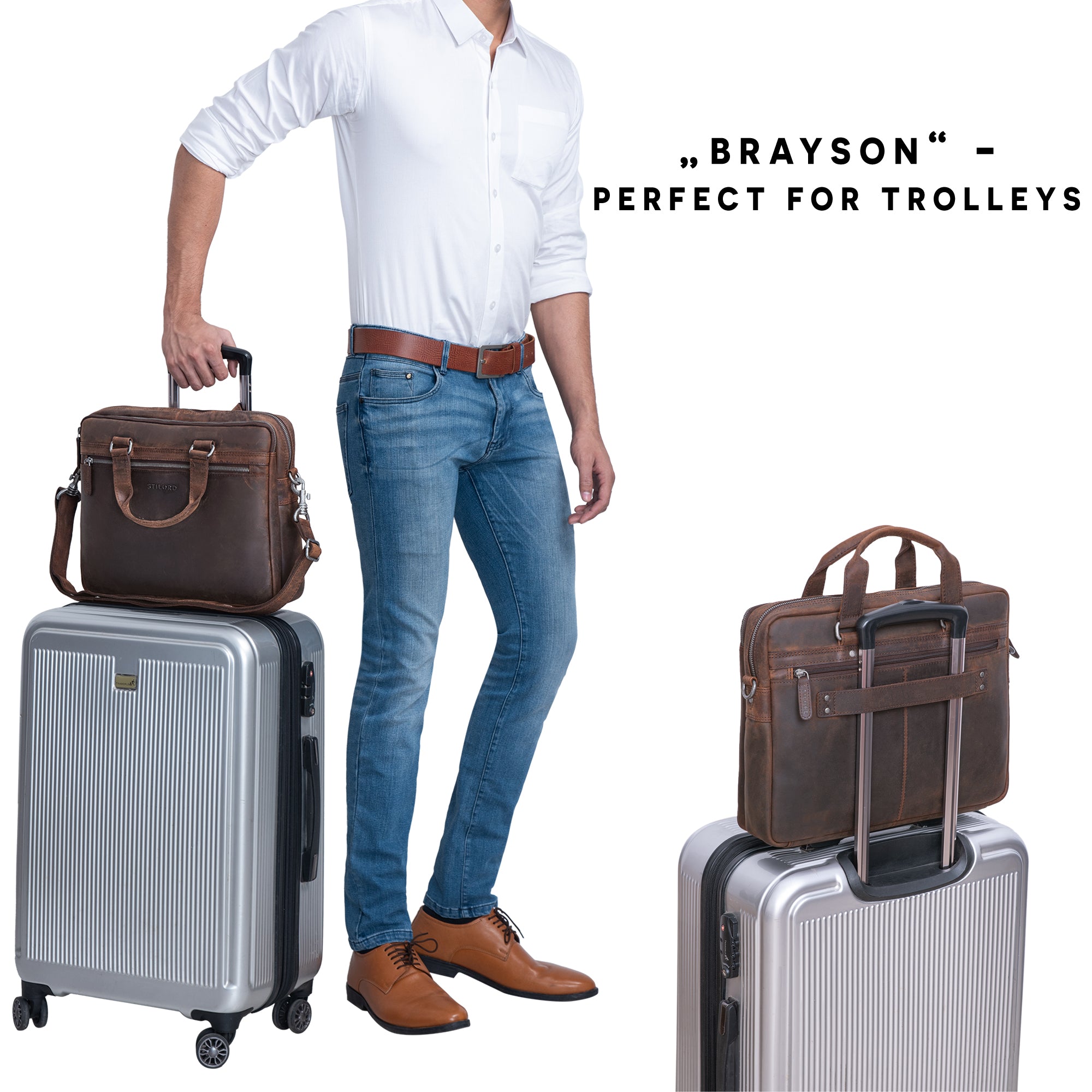 Herren Ledertasche braun