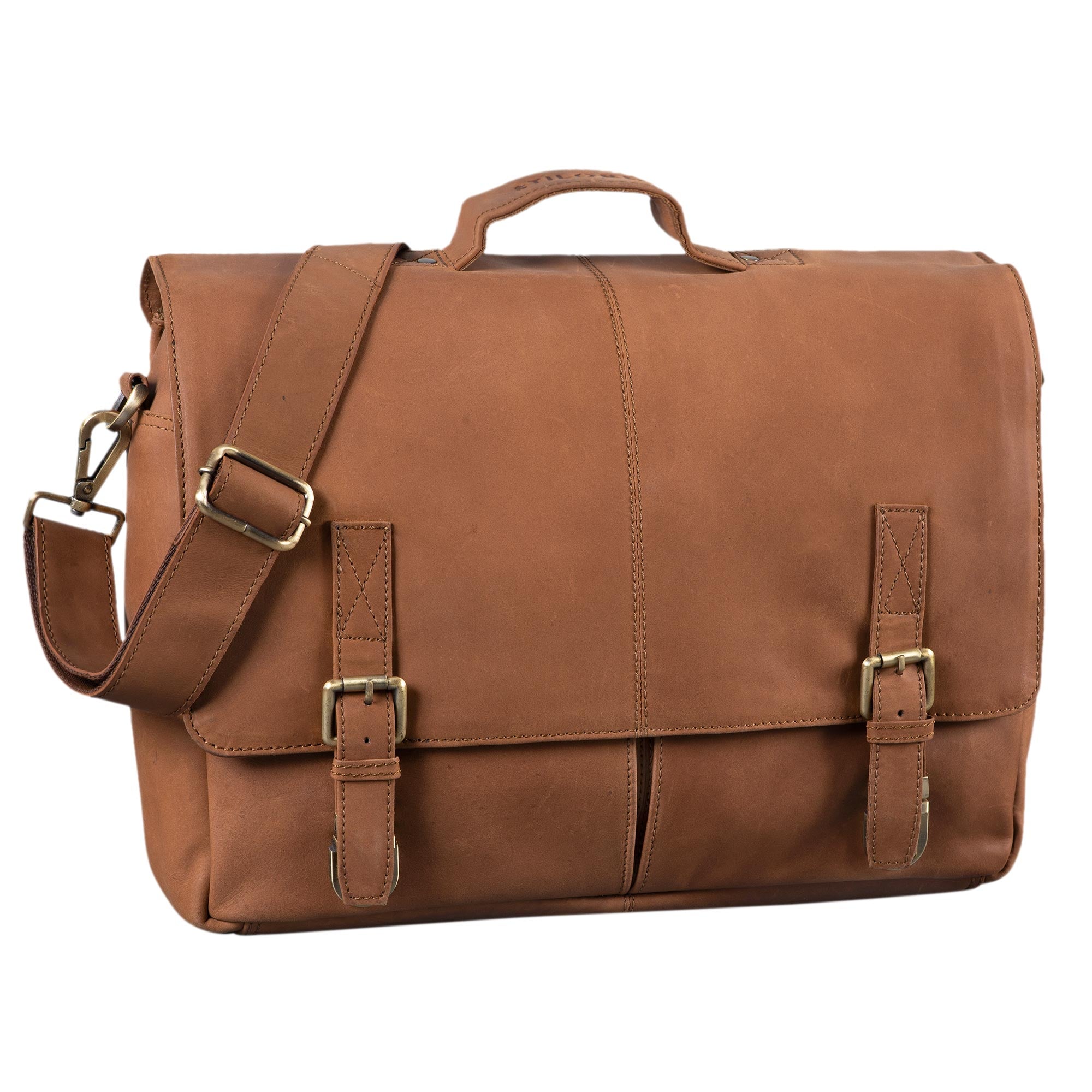 Aktentasche Herren Leder Retro braun