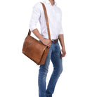 Businesstasche Leder braun Arbeit