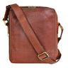 Leder Umhängetasche Herren cognac-braun