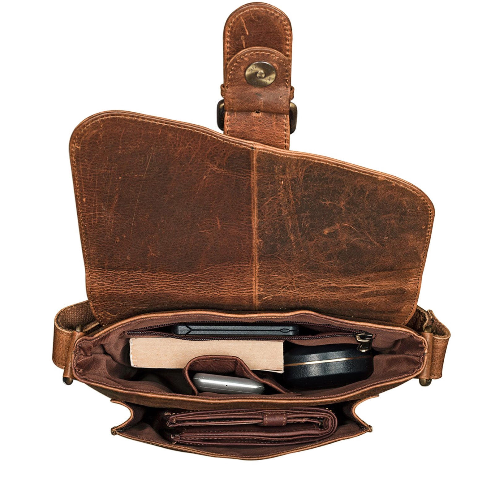 Messengertasche klein braun