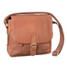 Leder Schultertasche Retro braun