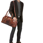 Leder Reisetasche zum Umhängen braun