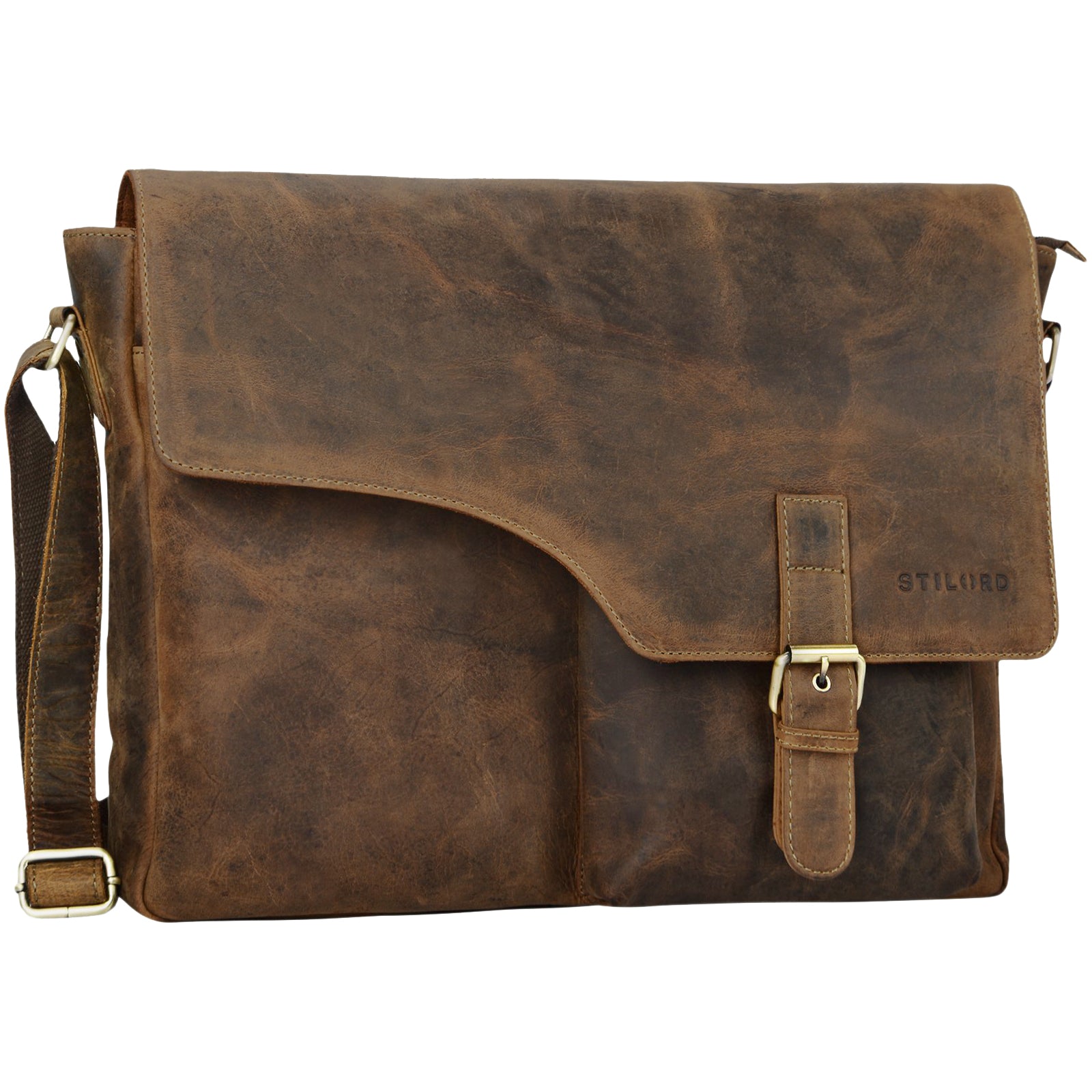Vintage Leder Businesstasche XL braun