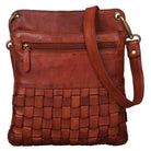 Vintage Umhängetasche Damen Leder braun