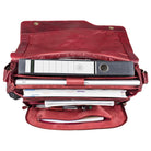 Leder Businesstasche Herren Vintage rot