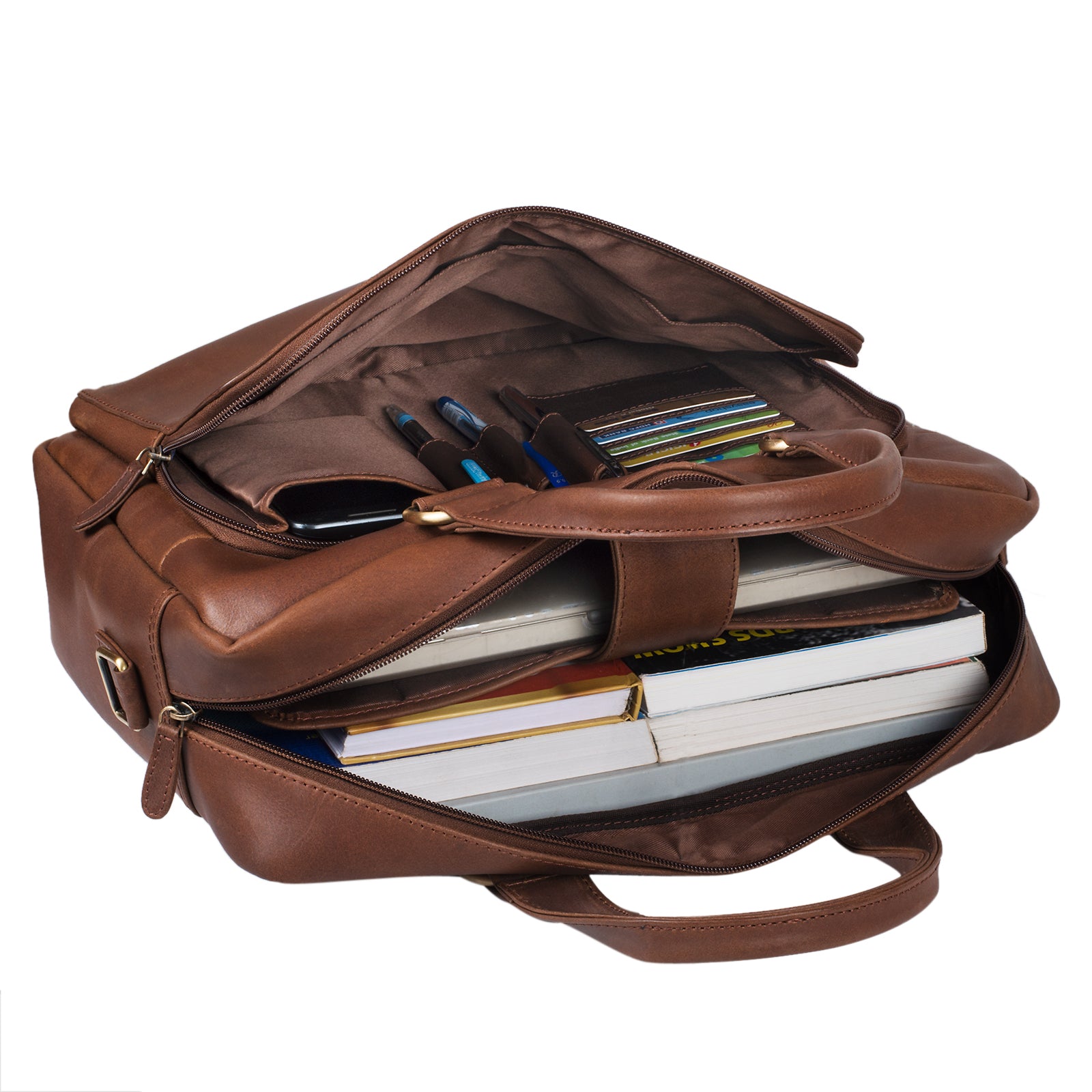 Ledertasche Frauen Männer braun