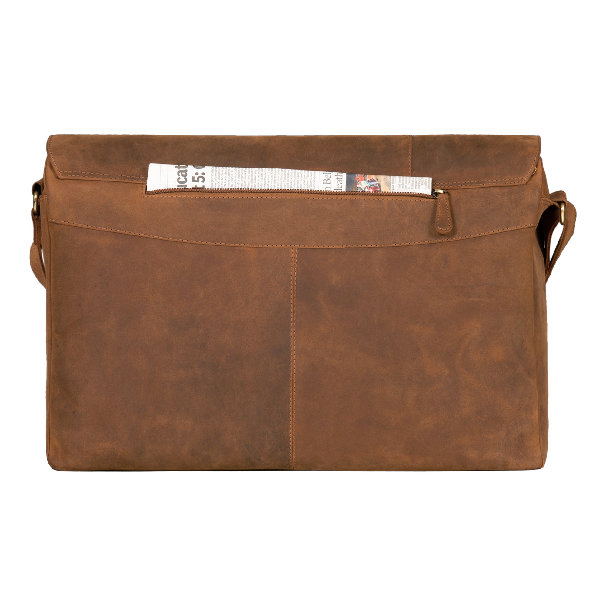 Dunkelbraune Schultertasche Leder