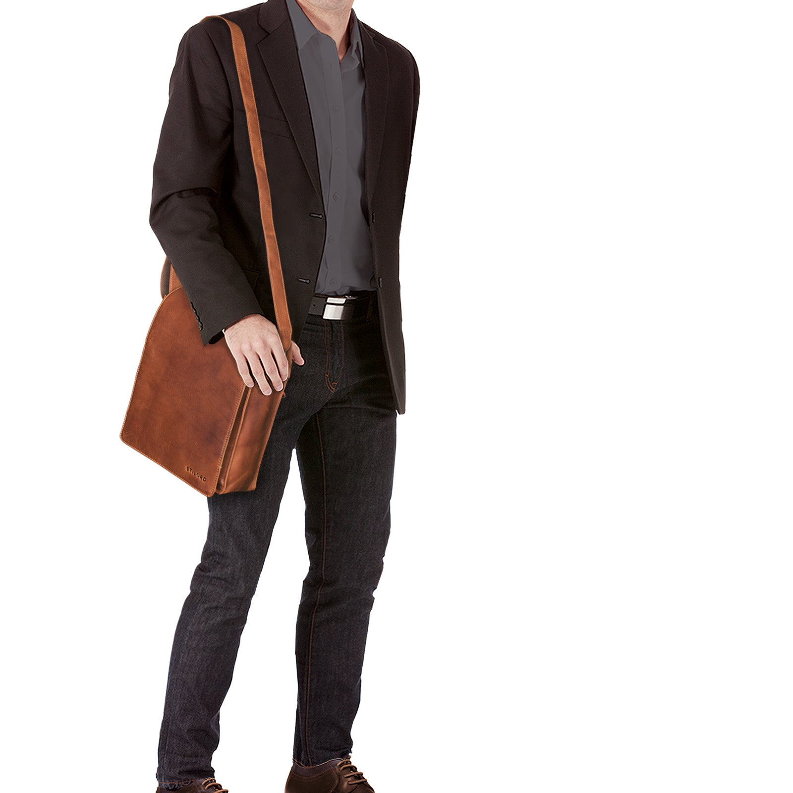 Leder Schultertasche