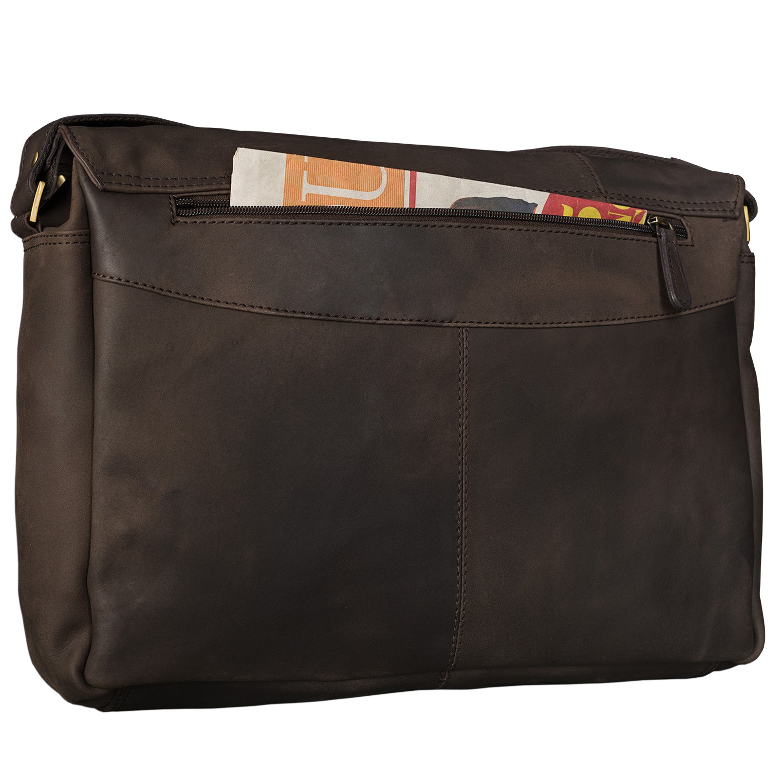 Ledertasche Studium dunkelbraun