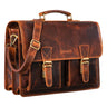 "Jeffrey" Genuine Leather Teacher’s Bag – Large Vintage Briefcase for Men & Women