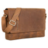 "Davis" 13 Inch Leather Messenger Bag
