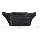 Crossbody Brusttasche Schwarz Leder