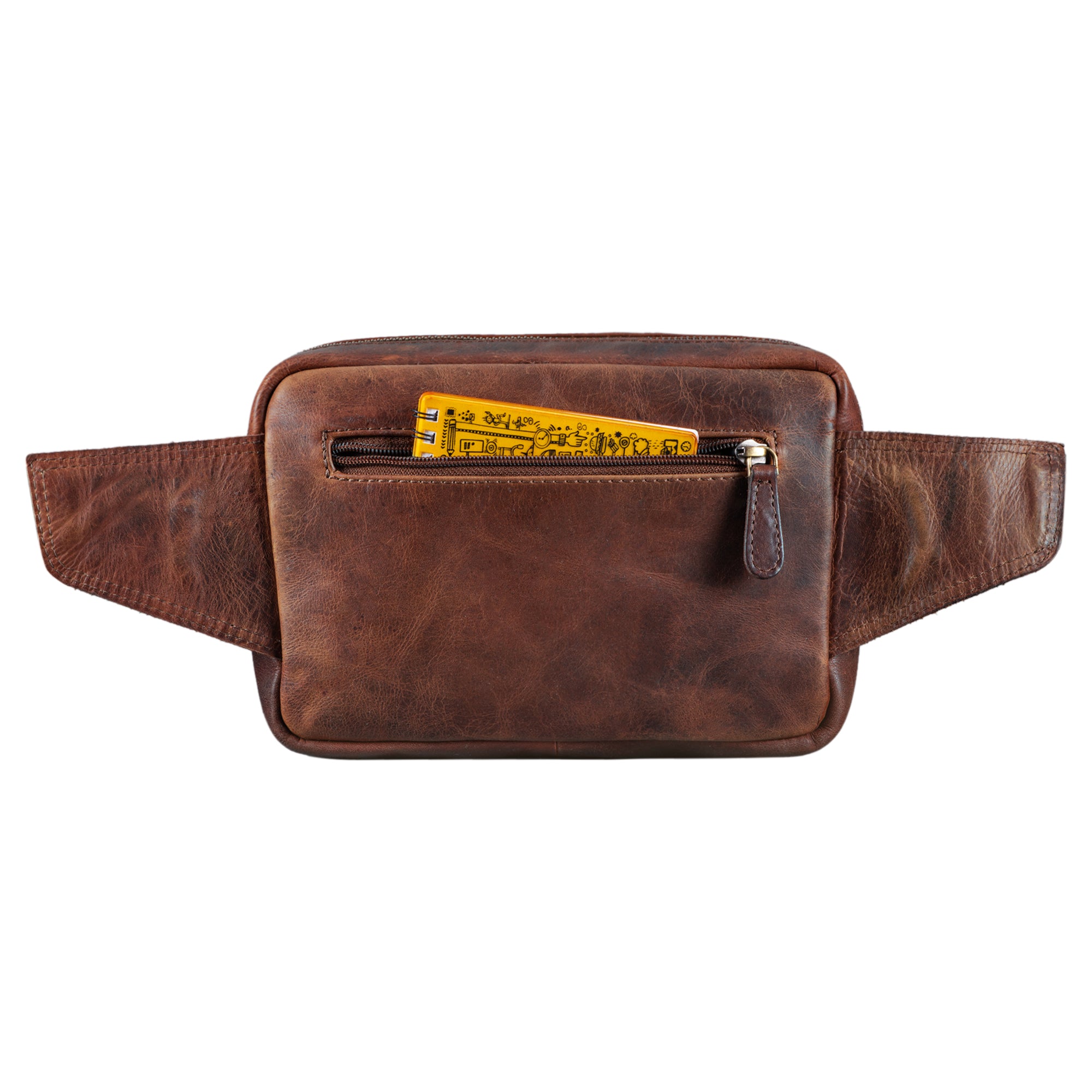 Echtleder Bauchtasche braun