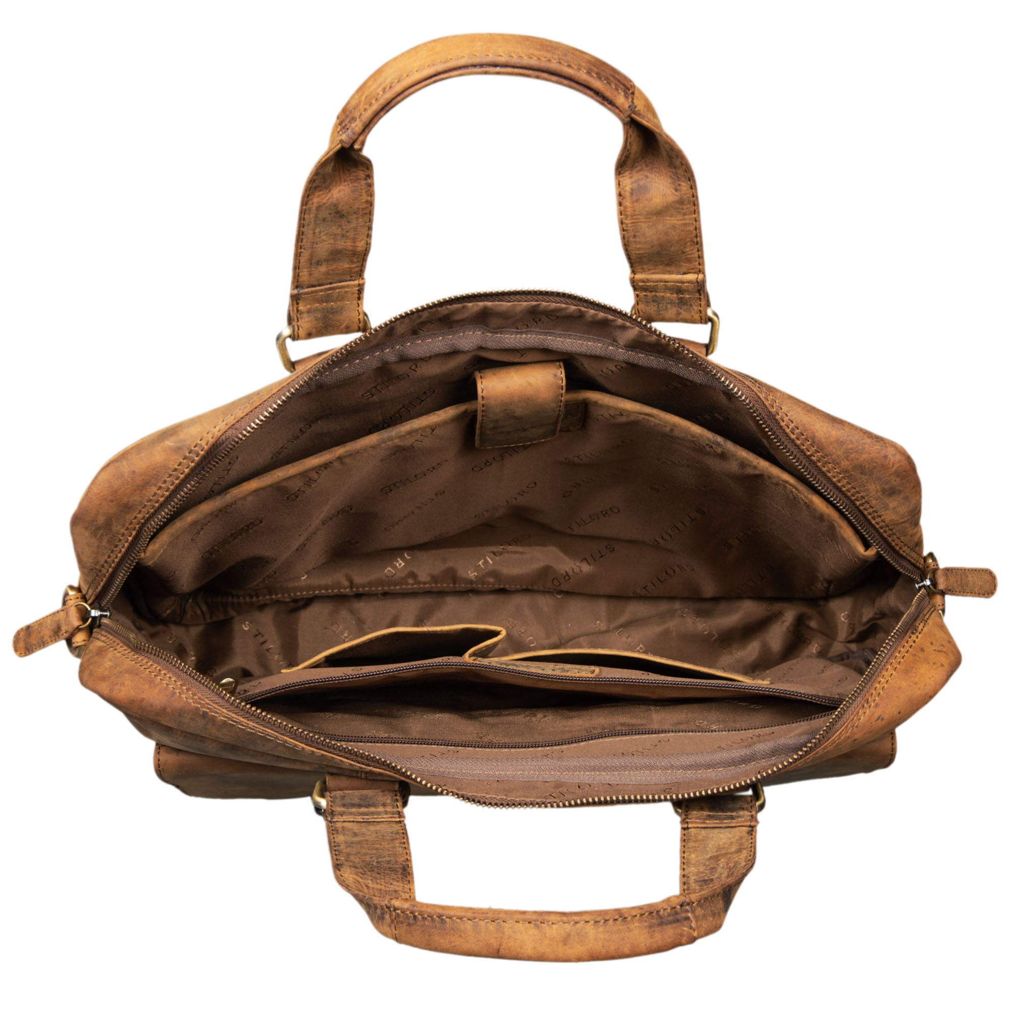 Herren Ledertasche Bürotasche Vintage