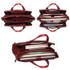 Rote Leder Aktetasche