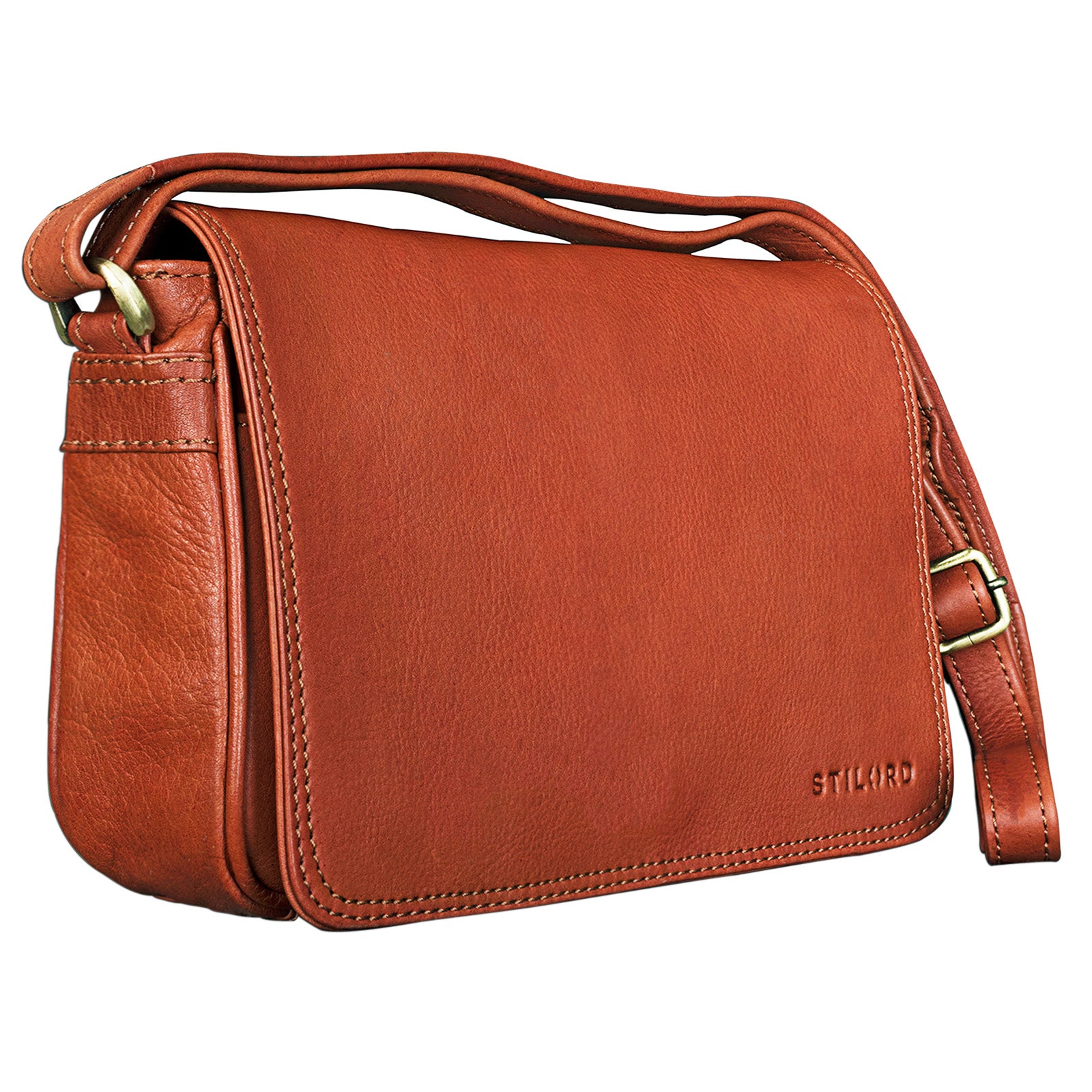 Damentasche Leder Cognac