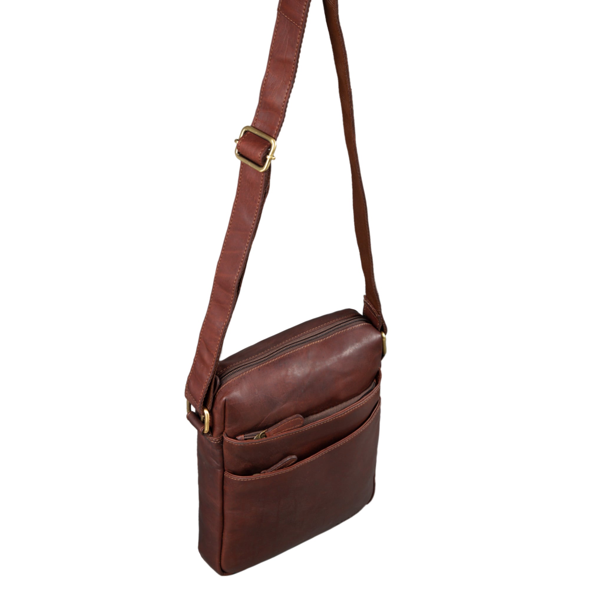 braune Vintage Handtasche zum Umhängen