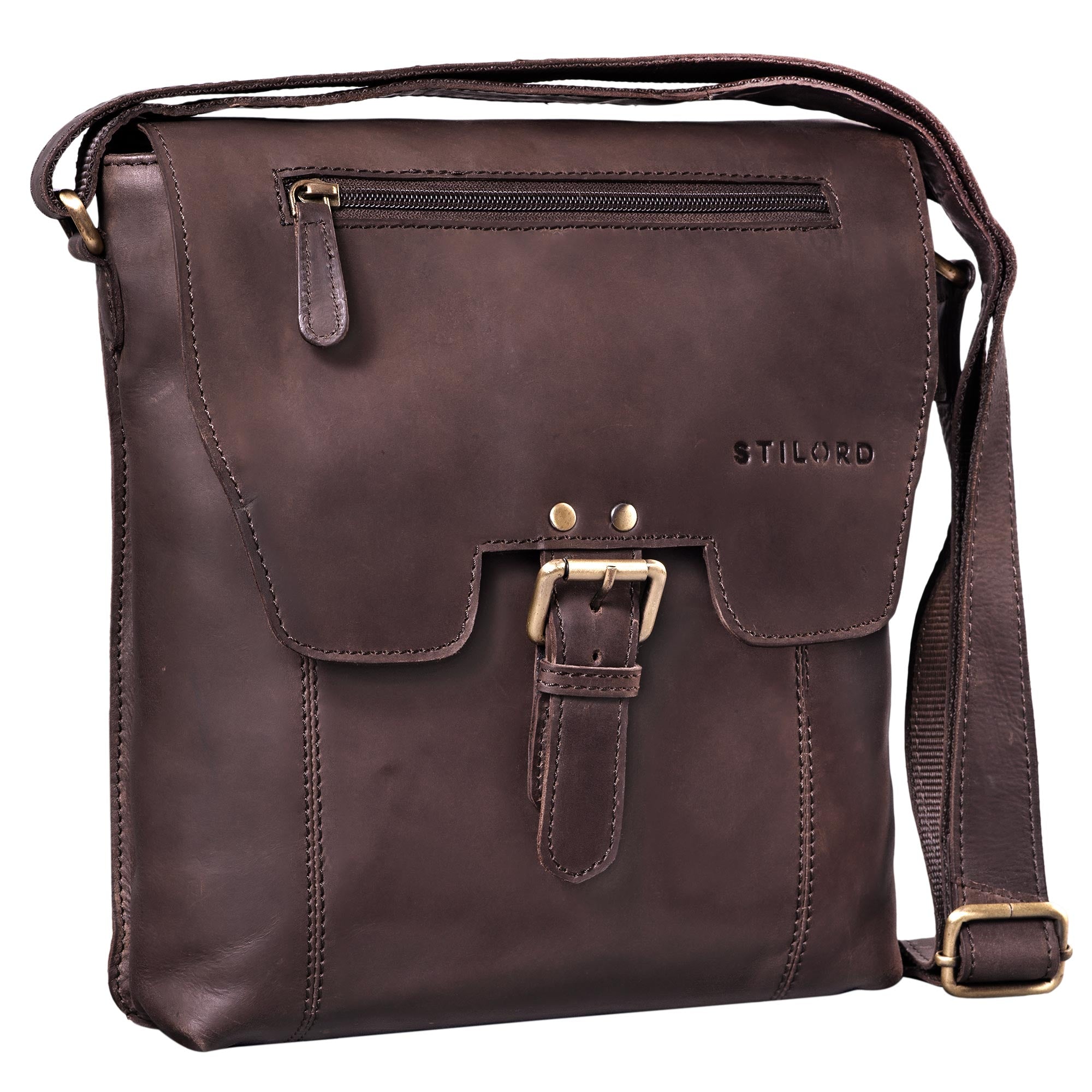 Vintage Herrentasche Umhängetasche Leder