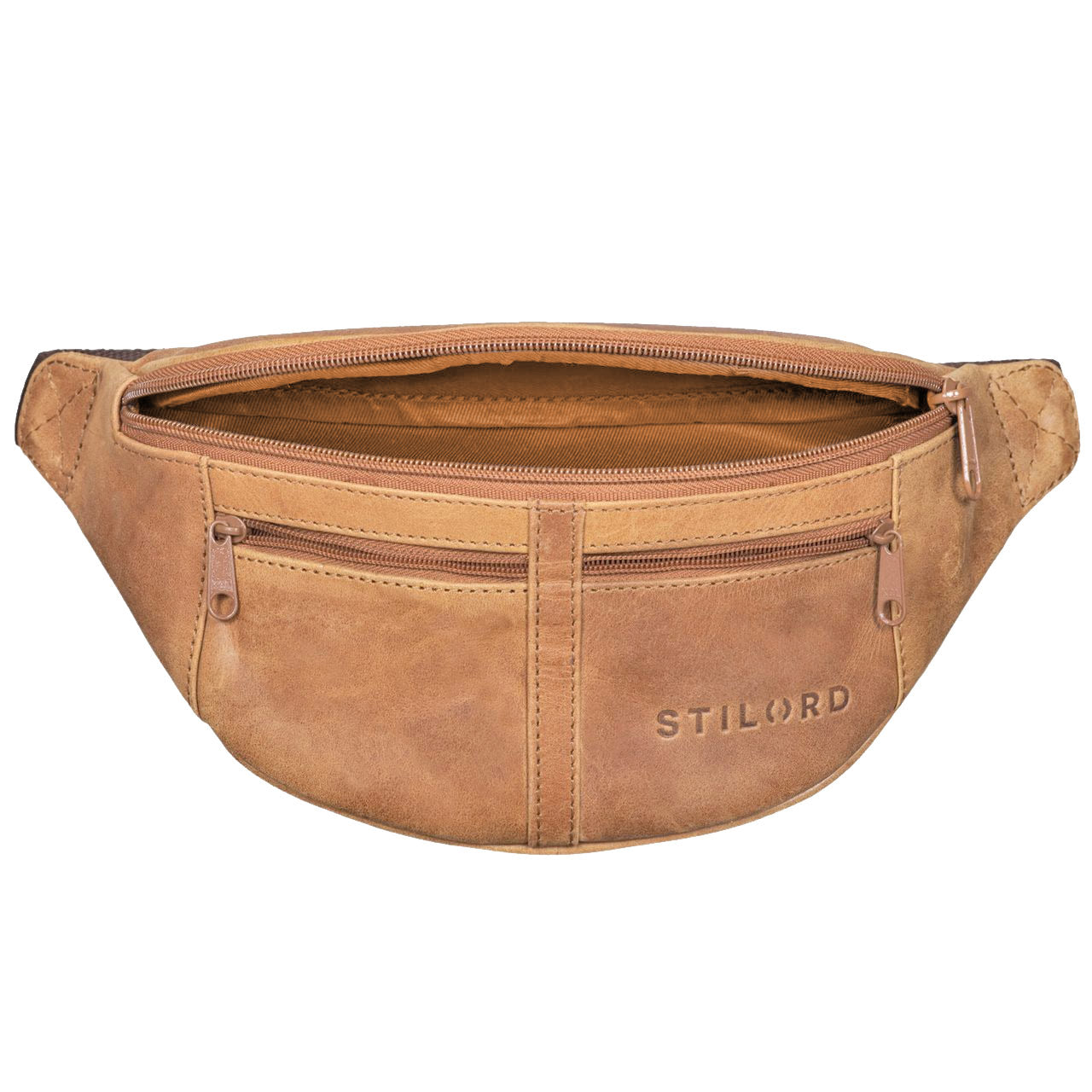 Echtleder Bauchtasche braun 