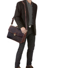 Businesstasche Leder dunkelbraun