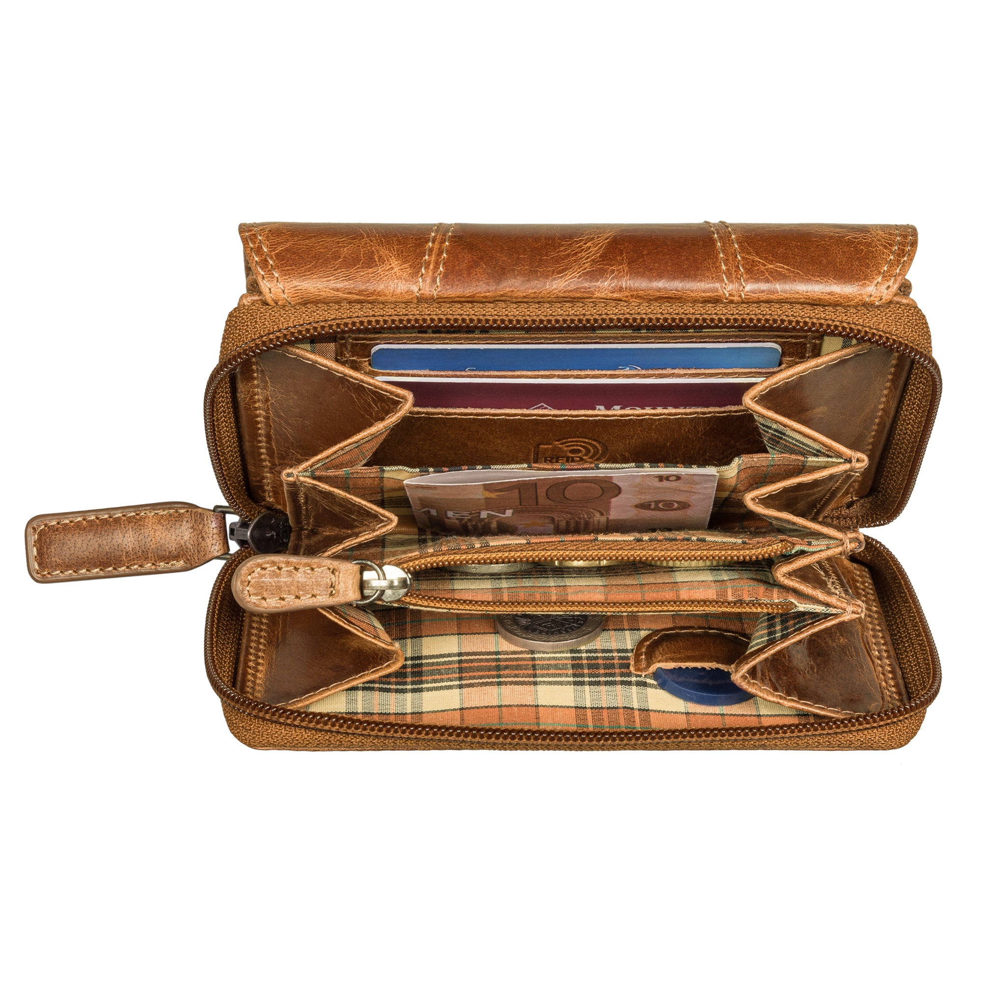 Vintage Leder Portemonnaie Damen