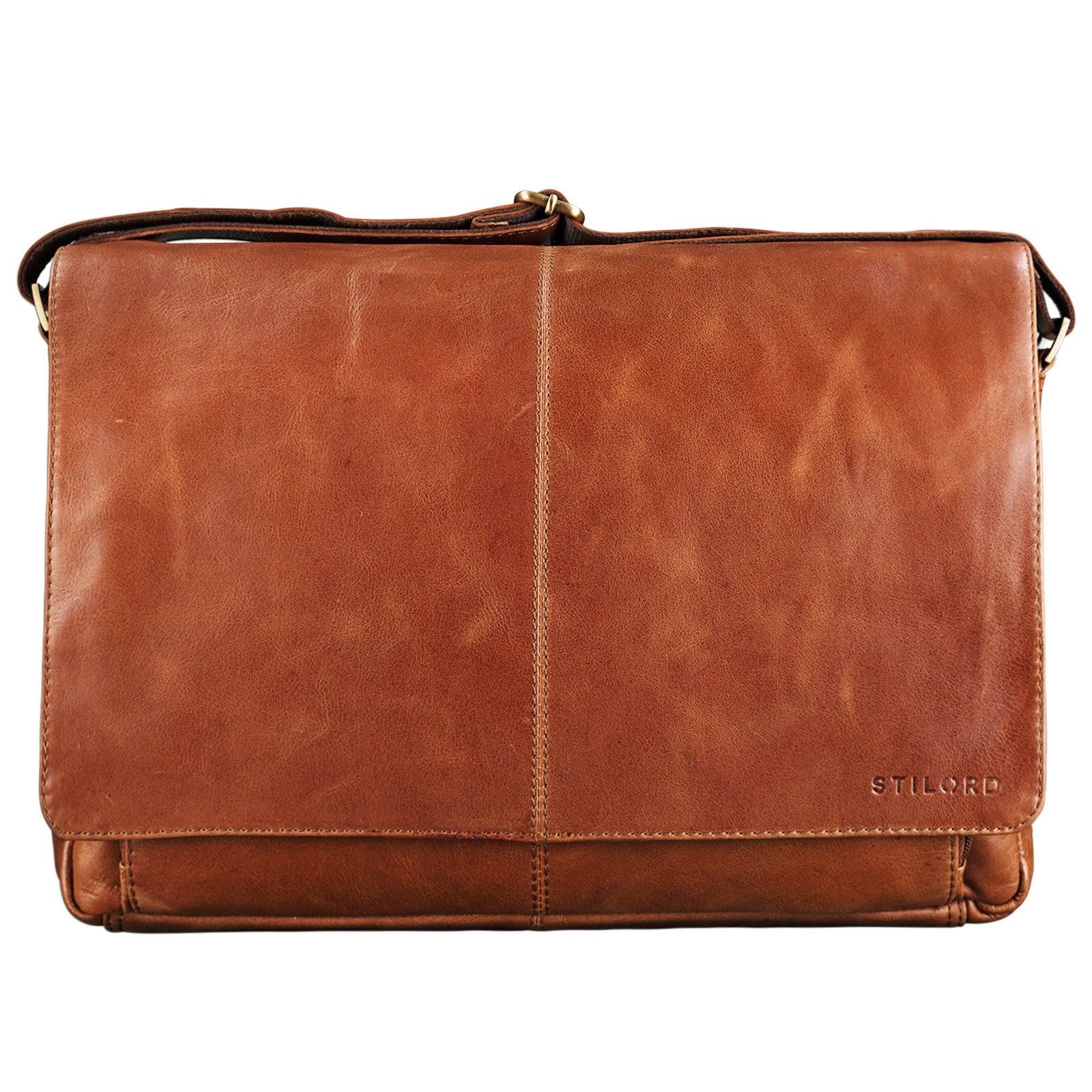 Leder Laptoptasche Cognac Braun