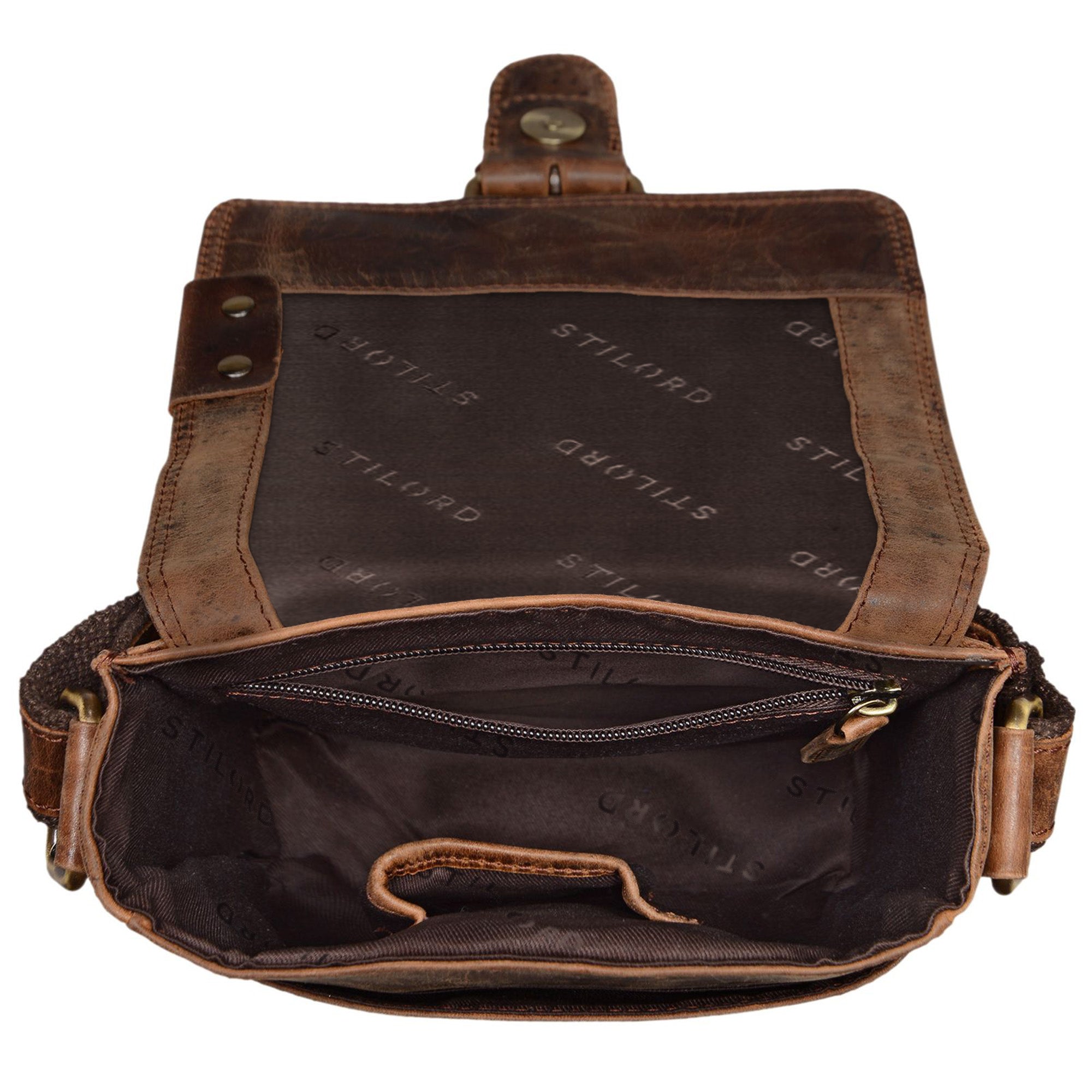 8,4 Zoll Vintage Leder Messenger Bag