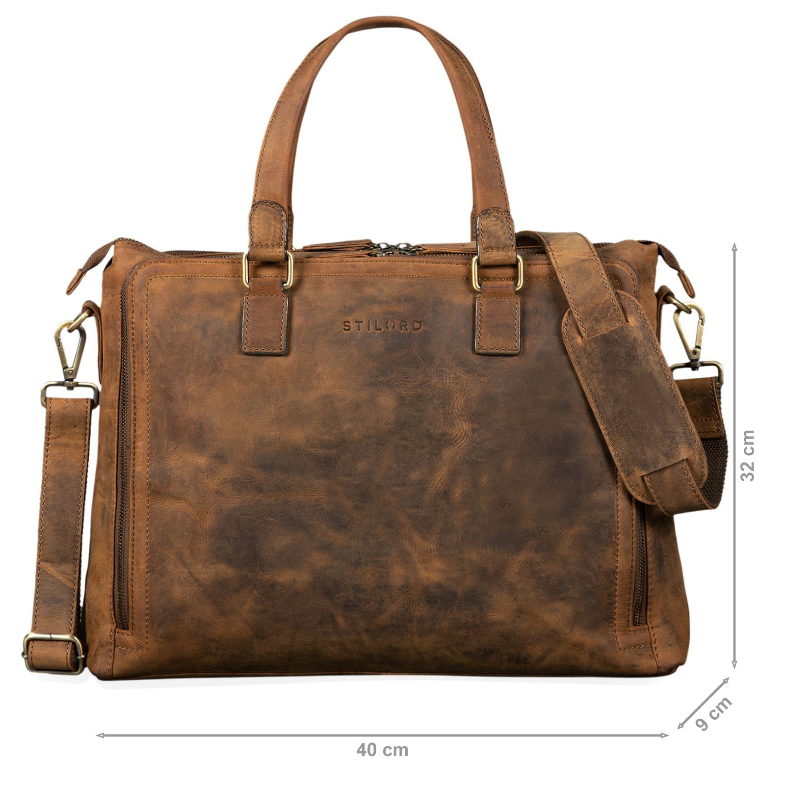 Damen Businesstasche Leder braun
