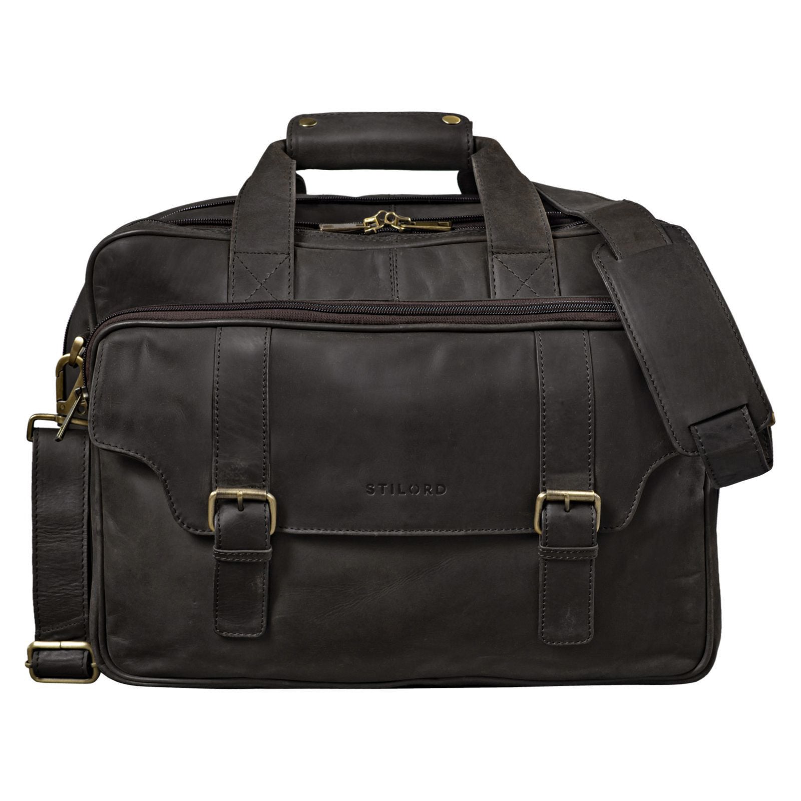Braune Leder Lehrertasche groß