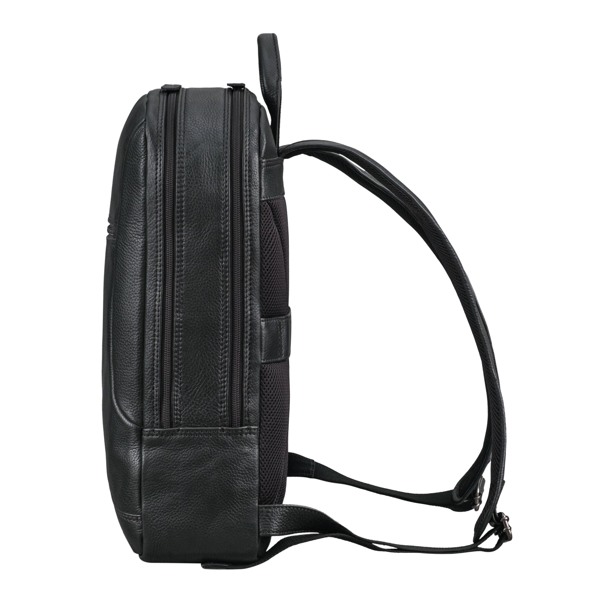 schwarzer Vintage Leder Rucksack für Herren und Damen