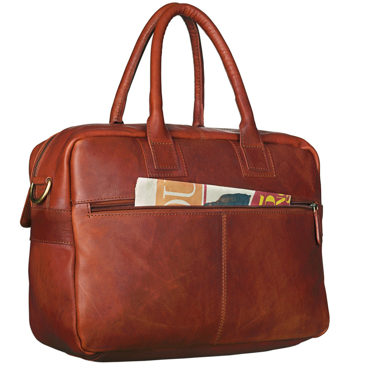 Ledertasche groß cognac braun