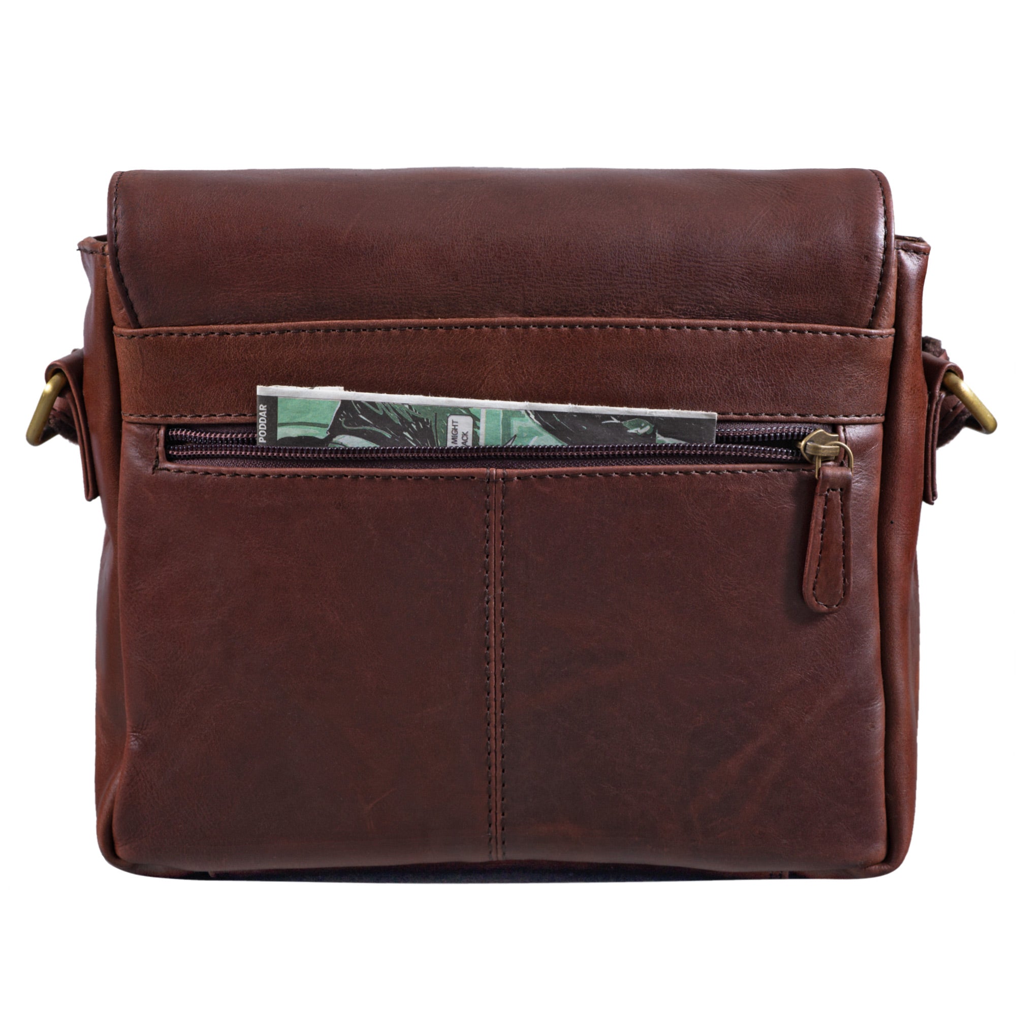 Retro Handtasche aus echtem Leder braun