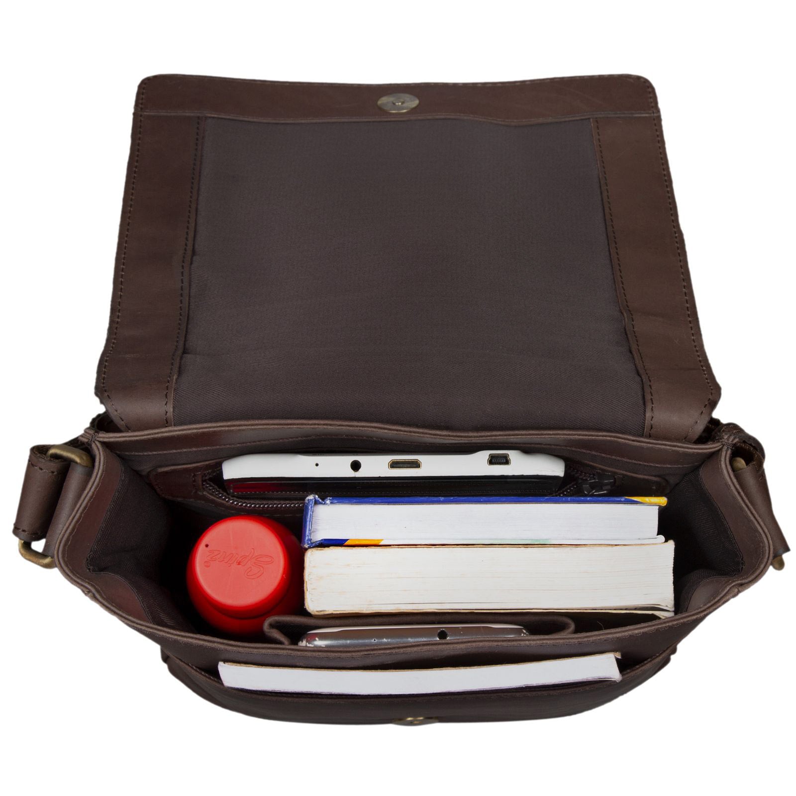 Dunkelbraune Vintage Ledertasche