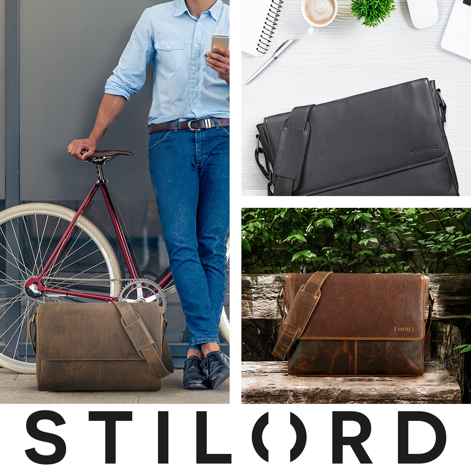 Schwarze Leder Schultertasche Vintage