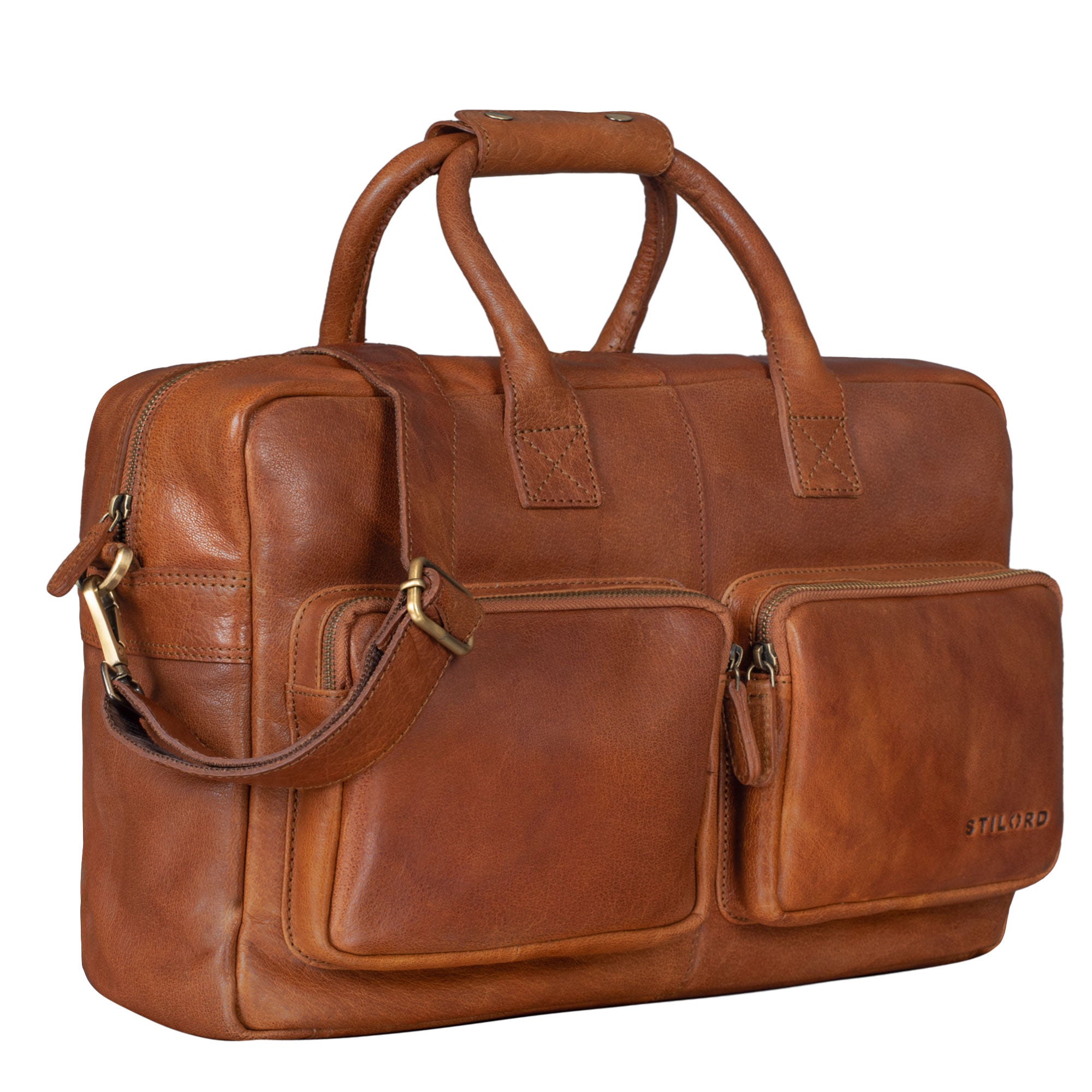 Braune Ledertasche Schultertasche Männer Vintage
