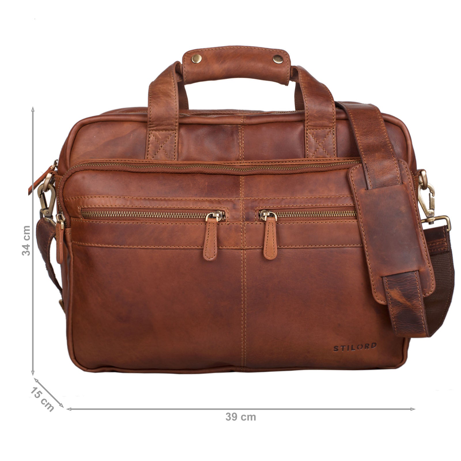 Vintage Leder Lehrertasche goß
