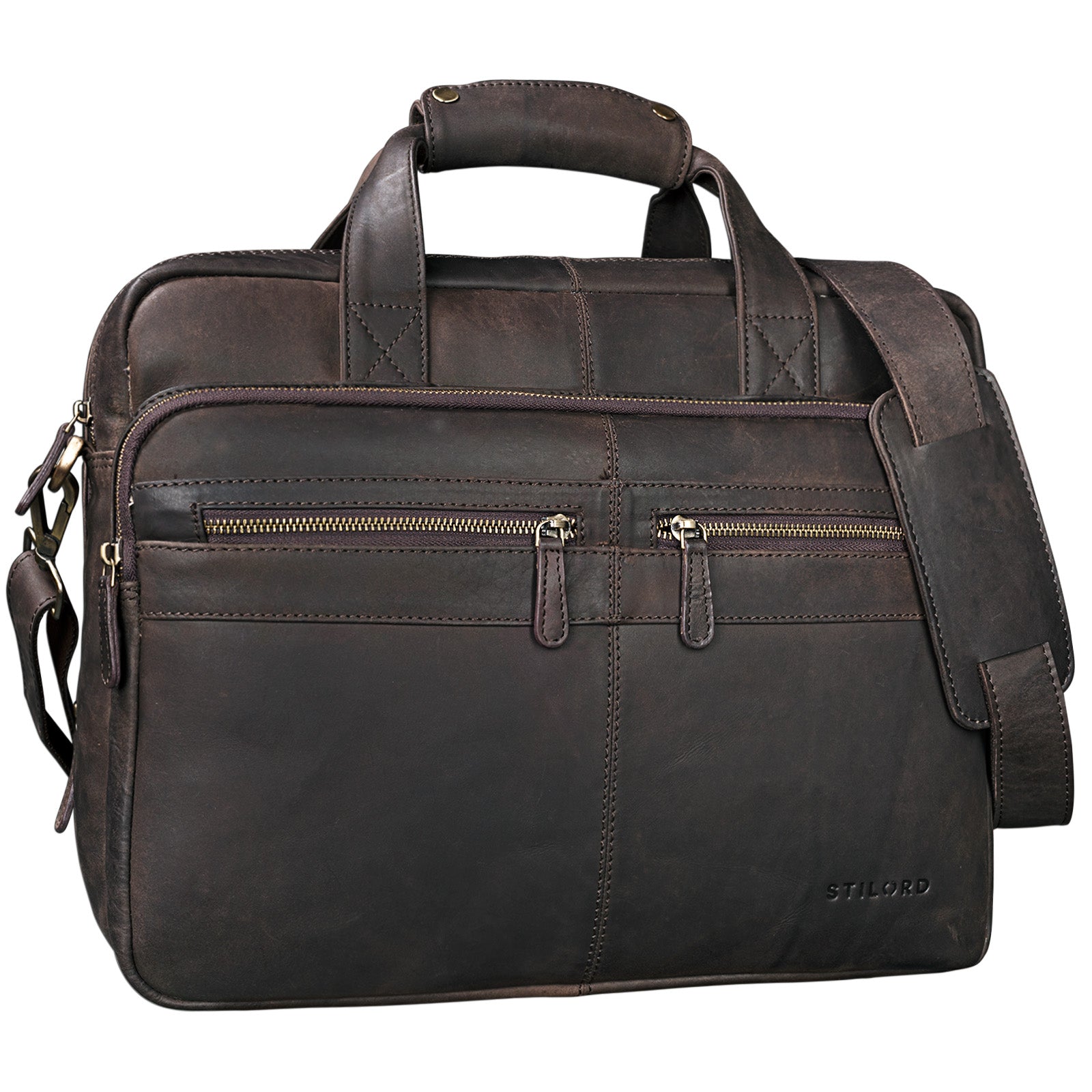 Lehrertasche Leder dunkelbraun