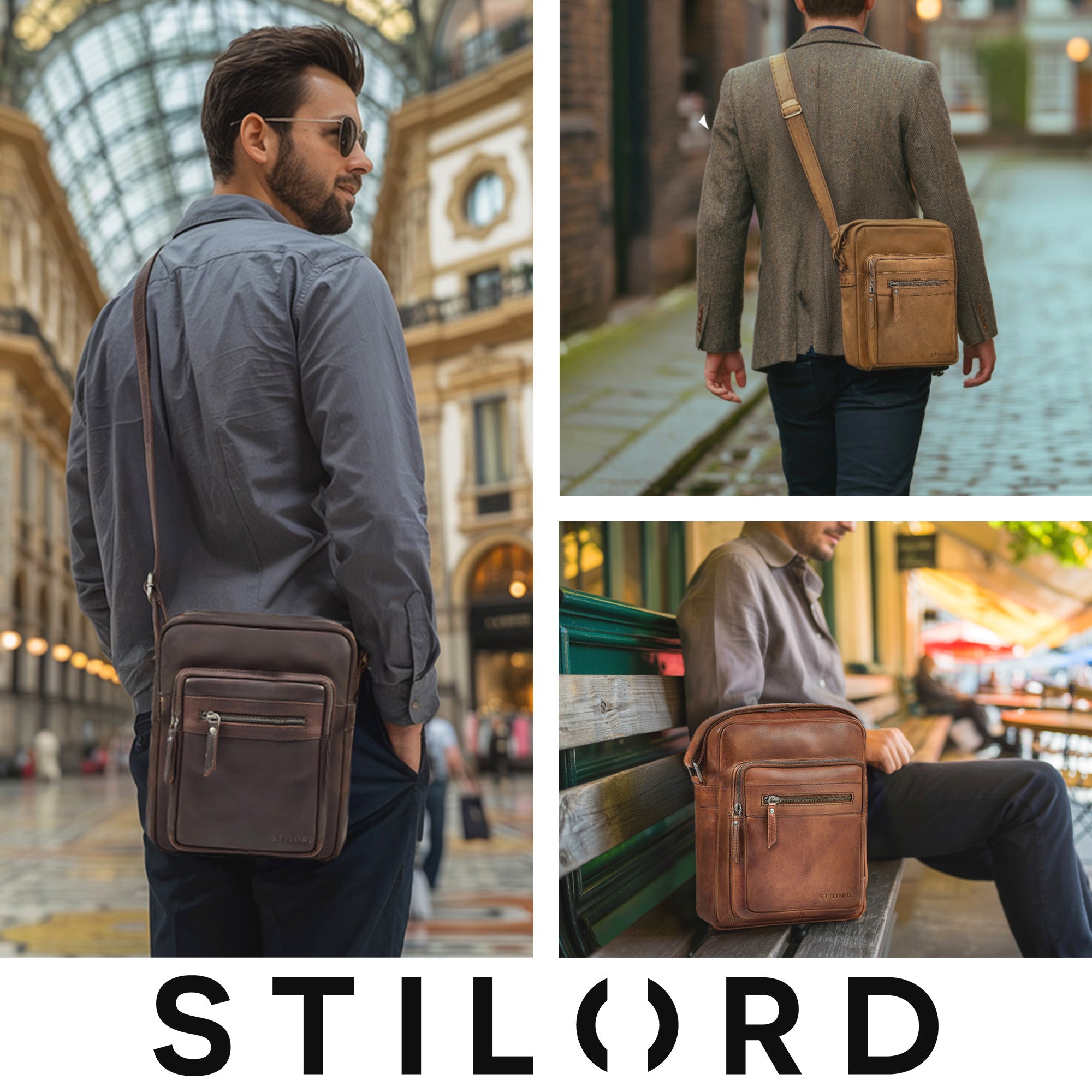 Marken Tasche Vintage Herren Leder