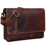 "Davis" 13 Inch Leather Messenger Bag